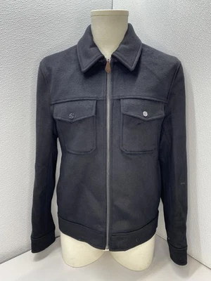 Chaqueta Reiss Para Hombre Negra Talla M Mezcla de Lana Peridoo Cremallera Manga Larga Foto 1 de 4