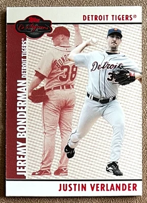 2008 Topps Cofirmantes Lámina Roja Plateada/400 Justin Verlander/Jeremy Bonderman #46 Foto 1 de 3