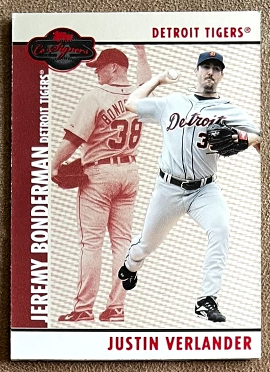 2008 Topps Cofirmantes Lámina Roja Plateada/400 Justin Verlander/Jeremy Bonderman #46 Foto 1 de 3