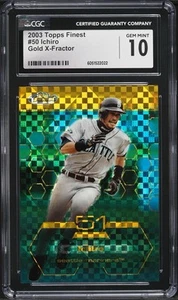 2003 Topps Finest Ichiro Suzuki Gold X-fractor /199 Cgc 10 Gem Pop 1/1 Mariners - Picture 1 of 2