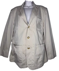 Blazer Lauren Ralph Vintage Cresta Algodón Dorado Botón Estilo Heritage XL Preppy - Imagen 1 de 8
