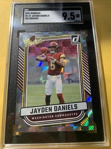 2024 Panini Donruss Football Jayden Daniels The Rookies RC #TR-37 SGC 9.5 MT+ - Picture 1 of 2