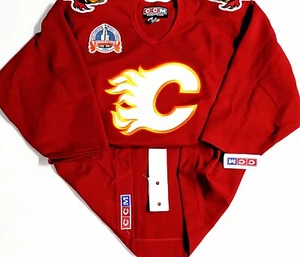VINTAGE-PRO-54 CALGARY FLAMES 1989 STANLEY CUP PATCH CCM/MASKA AUTHENTIC JERSEY - Picture 1 of 7