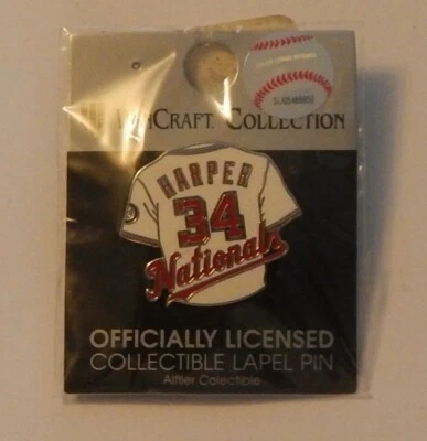 Washington Nationals "Bryce Harper #34 jersey" lapel pin BRAND NEW - Image 1 of 2