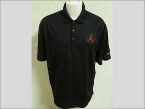 M-2XL Air Jordan Black Nike Dri-Fit Jumpman Men's #84A Polo - Picture 1 of 11