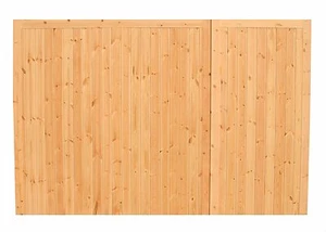 QUALITY WOODEN OFFSET GARAGE DOORS (TIMBER) 'CLOFORD' - Picture 1 of 3