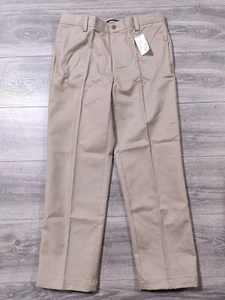 Lands End Pants Boys 14 Husky Khaki School Uniform Bottoms Adjustable Kids - Picture 1 of 9