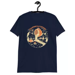 Camping And Coffee Boondocking Overlanding Hiking Adventure Unisex T-Shirt - Bild 1 von 4