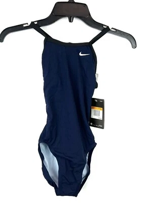 Nike Girl’s Dark Blue Crossback One Piece Swimsuit Size 8 - Image 1 of 3
