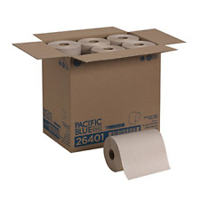 Pacific Blue Basic Recycled Paper Towel Roll - 350 Feet per Roll, 12 Rolls per case - Brown