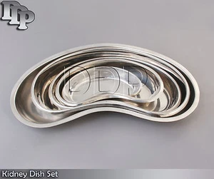Kidney Dish Set, 6",8",10",12",14" Stainless Steel,Dental,Surgical,Body Piercing - Picture 1 of 3