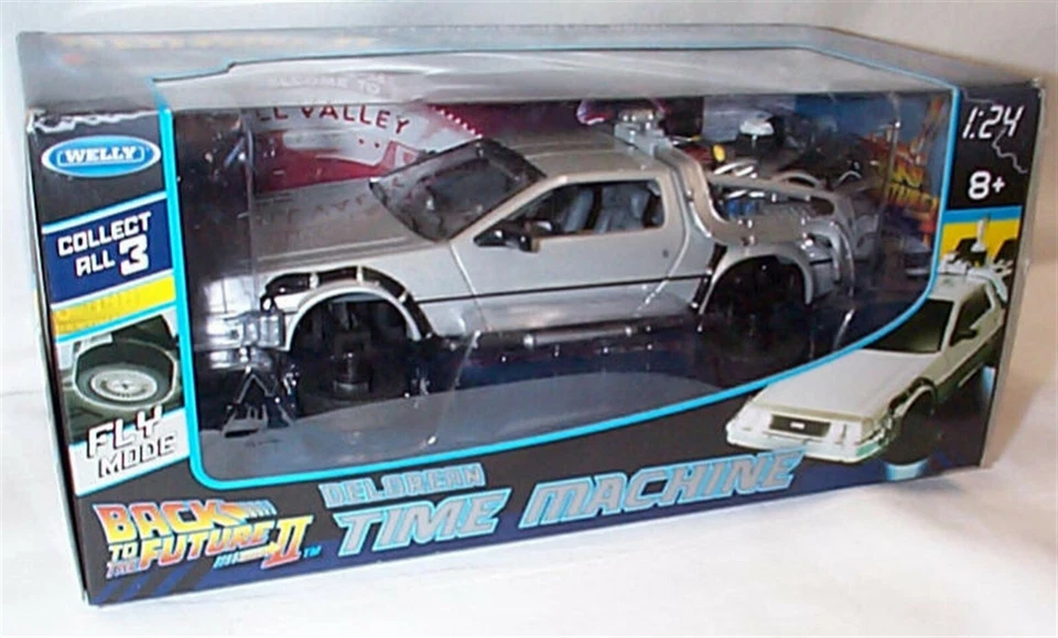 DeLorean Back to the Future 2 "Fly Mode" - 1:24 Diecast Model Car 22441FV new - Image 1 of 1