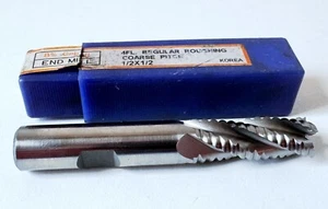 1/2" X 1-1/2" LOC X 3-3/16" OAL Cobalto M42 4 Flauti Fresa terminale grossolana RH - Foto 1 di 7
