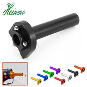 Black CNC Aluminum Universal Motorcycle Twist Throttle Assembly 7/8" 22mm Grips - Picture 1 of 7