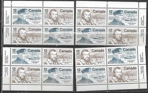 pk02351:Stamps-Canada #739a Famous Canadians 12 cent Plate Block Set - MNH - Picture 1 of 1