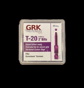 25 Stück - GRK 772691864352 - T-20 2" Bits - Purple Kameleon T20 - Bild 1 von 4