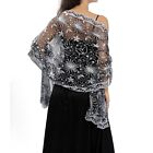 Shimmering Sequin Glitter Shawl Scarf Wrap For Formal Events And Proms