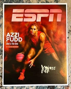 Azzi Fudd signed Autogramm 11x14 ESPN Foto UCONN Huskies NCAA USA WNBA - Bild 1 von 3