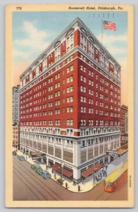 Postkarte Pittsburgh Pennsylvania Roosevelt Hotel - Bild 1 von 3