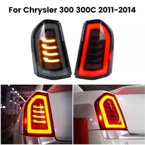 LED Tail Lights for Chrysler 300 300C 2011-2014 Sequential Animation Rear Lamps - Foto 1 di 24
