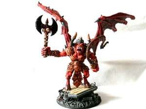 A2 WARHAMMER CHAOS DAEMONS ARMY - WELL PAINTED GREATER DAEMON OF KHORNE - Picture 1 of 9