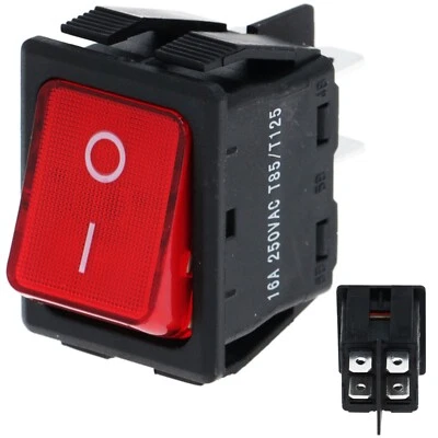 ZANOLLI DRÜCKKNOPFSCHALTER MOMENTARY RED ROCKER INTE0012 PIZZA KONVEKTIONSOFEN