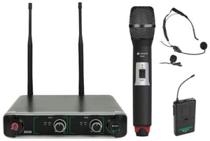 Dual UHF Wireless Kit, 1x Handheld + 1x Beltpack (Neckband & Lavalier) - SU20-C - Picture 1 of 4