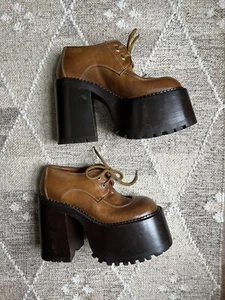 Botines Marc Jacobs de plataforma con suela de cuero marrón 39 - Imagen 1 de 19