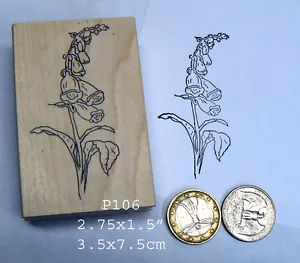 Sello de goma flores de zorro P106 - Imagen 1 de 2
