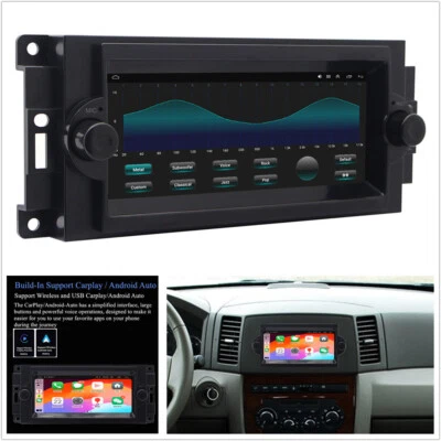 6.8" For Jeep Dodge Chrysler Android 13 Stereo Radio GPS Navi Head Unit Carplay - Image 1 of 4