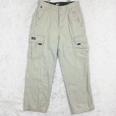 Pantalones cargo Tommy Hilfiger de colección para niños caqui con solapa bolsillo holgados sueltos 20 Foto 1 de 4