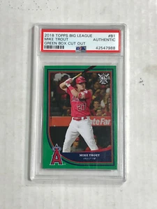MIKE TROUT 2018 Topps Big League GREEN BOX CUT OUT SSP! PSA AUTHENTICATED! RARE - Picture 1 of 4