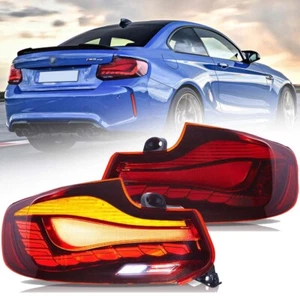 2X For BMW F22 F23 F87 M2 2 SERIES 2014-2019 Sequential Tail Lights OLED Red Len - Picture 1 of 11