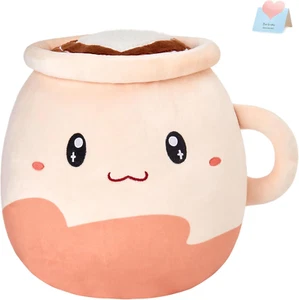 12-Inch Coffee Mug Coffee Plush Pillow - Medium Sized Ultrasoft Stuffed Plush To - Picture 1 of 12