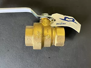 1” FNPT, Full-Port, Lead-Free Brass Ball Valve, 600 WOG, 150 WSP - Picture 1 of 9