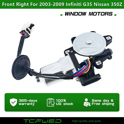 Motor elevador de ventana delantero derecho para Infiniti G35 Nissan 350Z Coupé 2003-2009 Foto 1 de 4