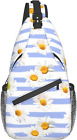 Unisex Crossbody Sling Backpack Travel Hiking Daypack Crossbody Shoulder Bag For