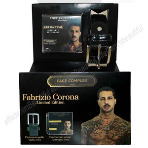 Crema Viso Uomo Antirughe + Cinta in Pelle Fabrizio Corona Face Complex Nuovo - Imagen 1 de 4