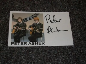 Peter Asher signed 3x5 card Peter and Gordon Beatles - Picture 1 of 1