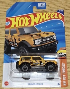 2025 Hot Wheels Main Line 2021 Ford Bronco 20/250 Hot Trucks HYX50 Yellow - Picture 1 of 2