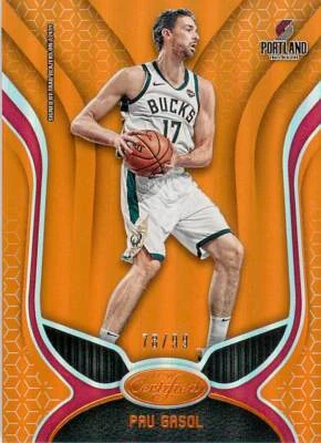 PAU GASOL 2019-20 Certified ORANGE /99 Bucks #60 - Image 1 of 2