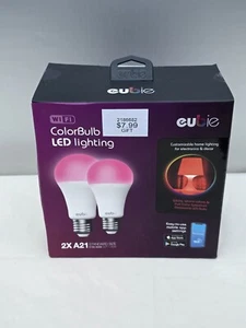 Eubie Wi-Fi Colorbulb Led Lighting 2X A21 - Picture 1 of 4