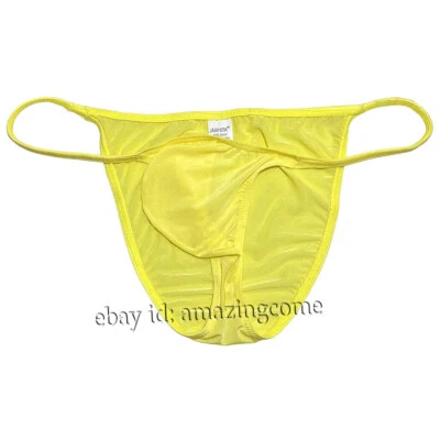 Hombres Bikini Calzoncillos Brillantes Mejorar Abultado Bolsa Ropa Interior Hombre Acanalado Calzoncillos Escasa Foto 1 de 4