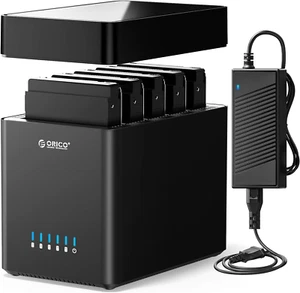 5 Bay Hard Drive Enclosure USB 3.0 to SATA 3.5Inch Enclosure Magnetic Tool-Free - Picture 1 of 12
