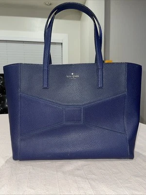 Bolso de Mano KATE SPADE Azul Marino Bridge Street Bow Cuero Fancisca RN0102760 Foto 1 de 4