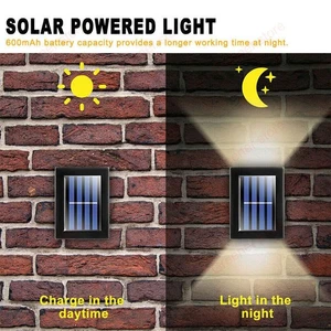 Lámparas solares pared exterior hogar iluminación LED sin cables energía solar x - Bild 1 von 25
