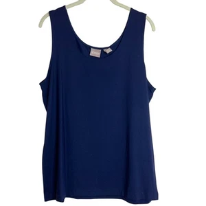 Canotta donna Chicos Shell XL blu navy scollo a scoop nylon spandex elasticizzato - Foto 1 di 6