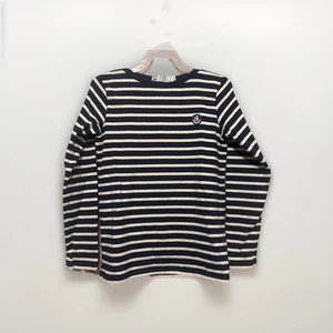 Petit Bateau striped -Shirt, Children’s size 10 Long Sleeve Navy Blue-White - Picture 1 of 7