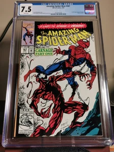 ASM AMAZING SPIDER-MAN #361🔑MAJOR KEY🔑CGC 7.5 VF⭐ CARNAGE 1ST APPEARANCE FIRST - Bild 1 von 2