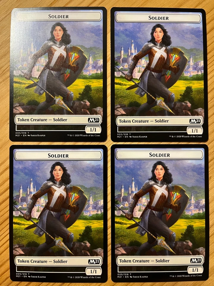 MTG Magic 4x Soldier TOKEN (Core Set 2021) M/NM Eng - Bild 1 von 1
